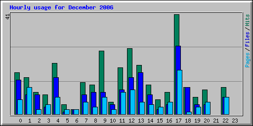 Hourly usage for December 2006