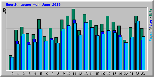 Hourly usage for June 2013