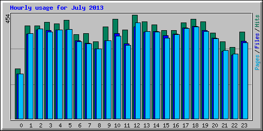 Hourly usage for July 2013