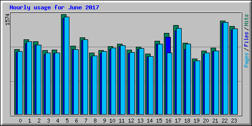 Hourly usage for June 2017
