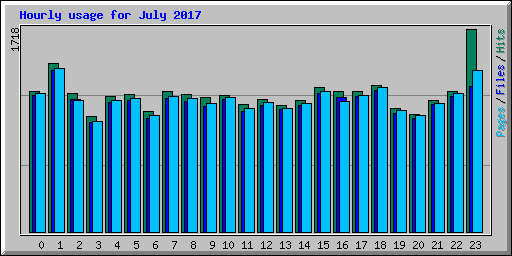 Hourly usage for July 2017
