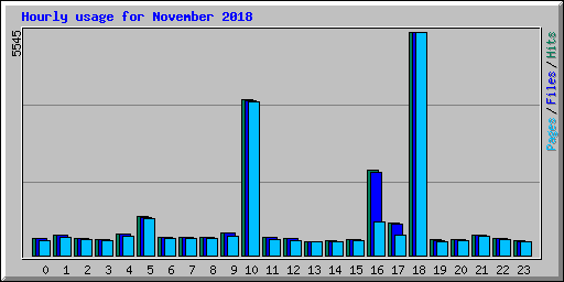 Hourly usage for November 2018