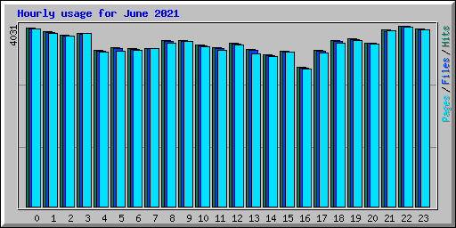 Hourly usage for June 2021