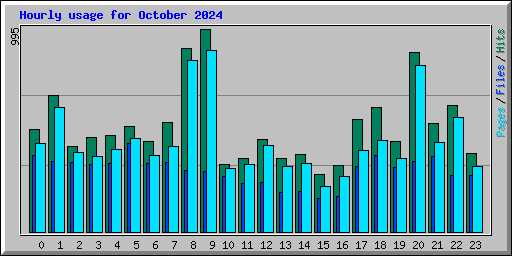 Hourly usage for October 2024