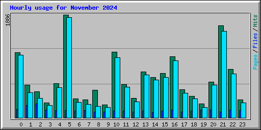 Hourly usage for November 2024