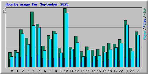 Hourly usage for September 2025