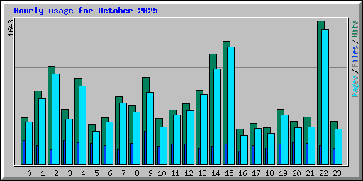 Hourly usage for October 2025