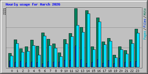 Hourly usage for March 2026